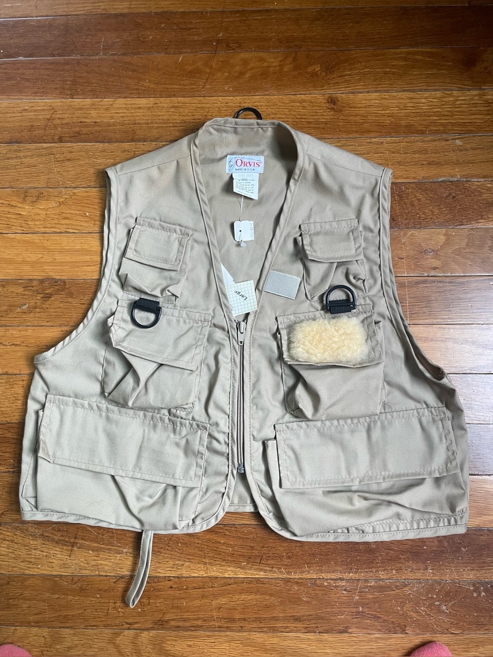 Vintage Orvis Khaki Utility Vest with Branded Tag